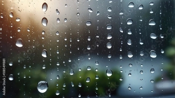 Fototapeta Raindrop on window background.