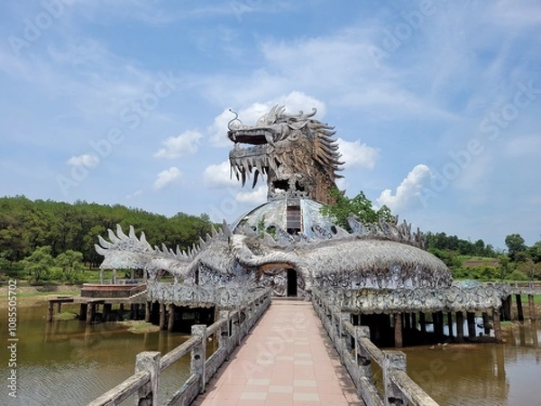 Obraz chinese dragon statue