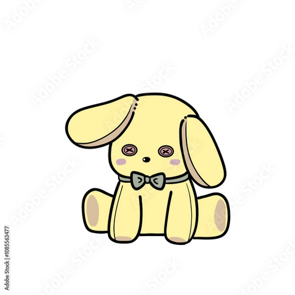 Fototapeta 落ち込んでいるうさぎのぬいぐるみ