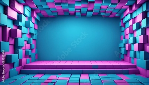 Obraz room with wall and frame