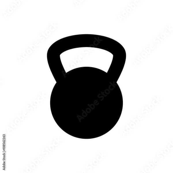 Fototapeta Kettlebell icon.  Vector illustration.