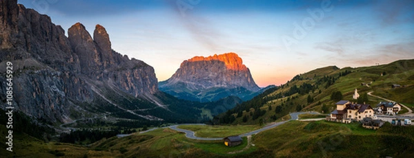 Obraz View of the Dolomites from Gardena Pass, Italy