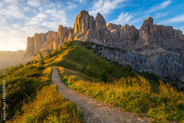 Obraz View of the Dolomites from Gardena Pass, Italy