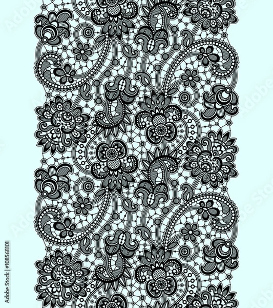 Obraz Black Lace Seamless Pattern.