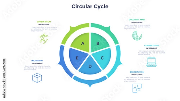 Fototapeta Modern Infographic Vector Template