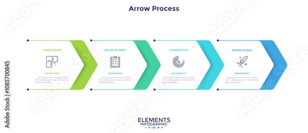 Fototapeta Modern Infographic Vector Template