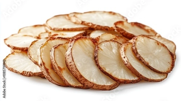 Fototapeta PNG Sliced potato fries food.