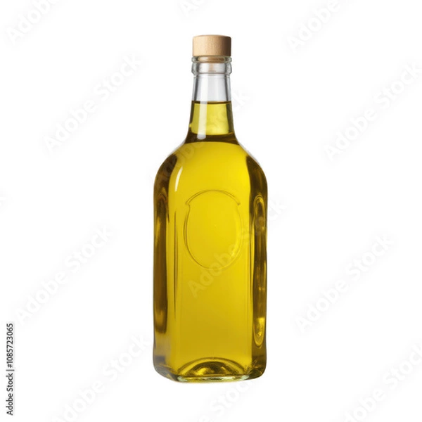 Fototapeta A bottle of olive oil isolated on white background PNG transparent