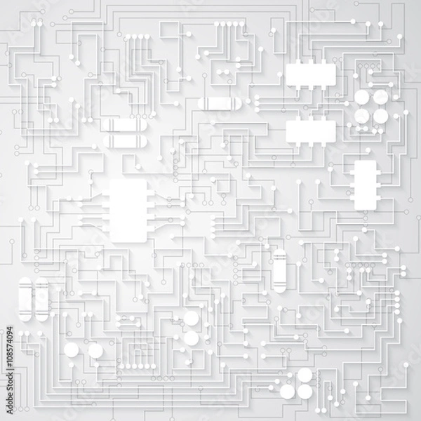 Fototapeta  Tridimensional circuit board 