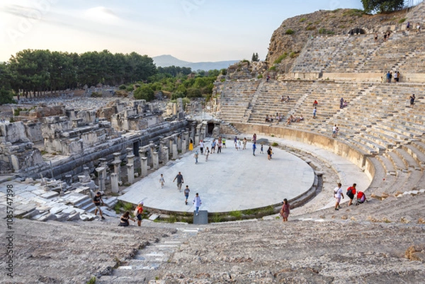Fototapeta Beautiful view of Ephesus, a very important archaeological site in Turkey