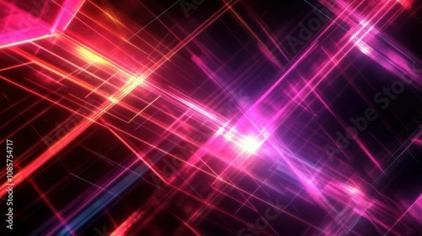 Fototapeta Abstract Light Background with Bright Colorful Lines and Rays, Perfect for Technology, Digital Art, or Creative Design Projects