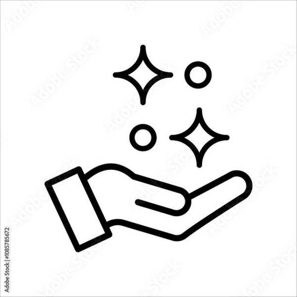 Fototapeta Arms antibacterial icon.Symbol isolated white background. vector illustration. color editable.