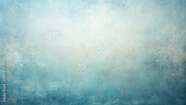 Fototapeta Abstract Textured Background  Subtle Teal and White Gradient with Distressed Effect