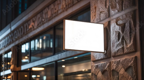 Fototapeta blank billboard on the wall