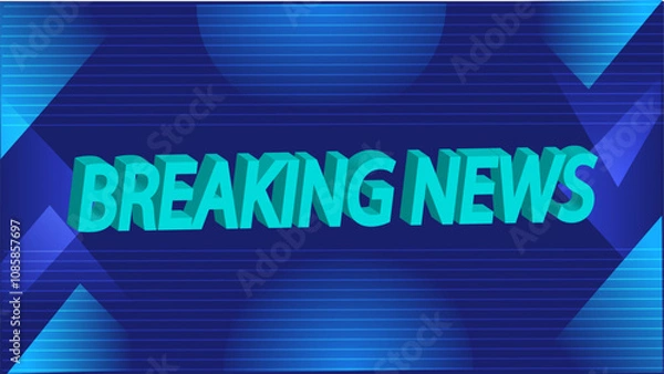 Fototapeta BREAKING NEWS EDITABLE TEXT EFFECT 