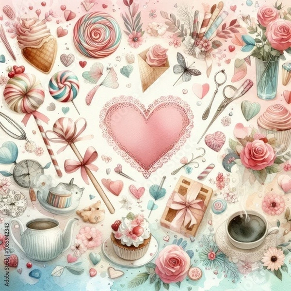 Fototapeta Valentines day background image