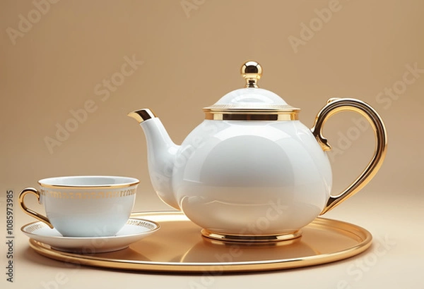 Obraz teapot and cup