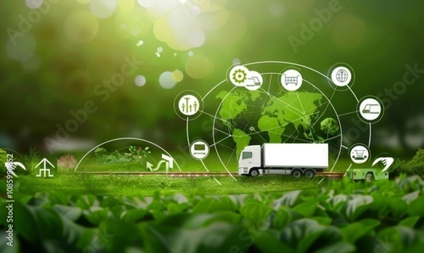 Fototapeta Enhancing Supply Chains with Green Initiatives