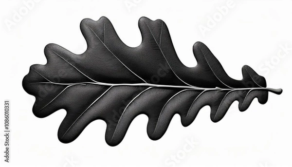 Fototapeta forme de feuille de chene noire