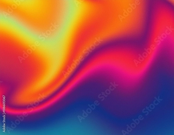 Obraz retro vibrant gradient background with thermal heatmap effect and grain texture liquid fluid backdrop