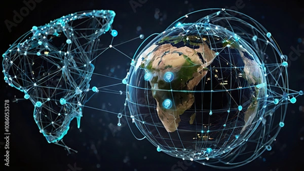 Obraz World Communication Business technology Networking