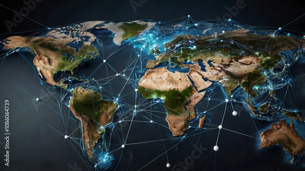 Obraz World Communication Business technology Networking