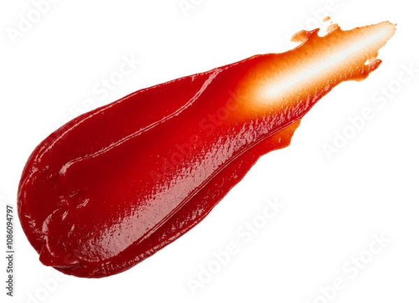 Obraz Wet stain of red tomato ketchup isolated