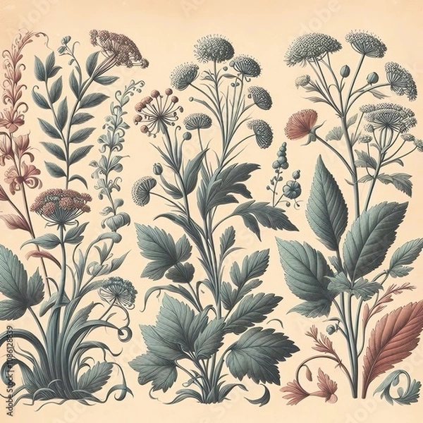 Fototapeta seamless floral pattern