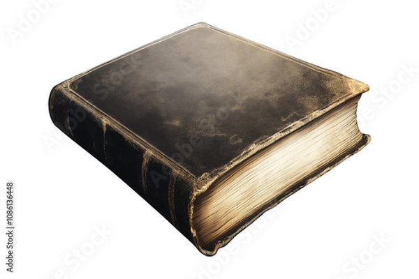 Fototapeta old book isolated on white background