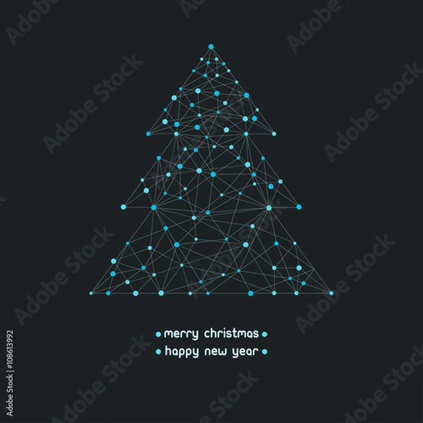Obraz 
    Vector christmas tree. 