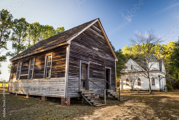 Obraz Old houses in a historic landmark park