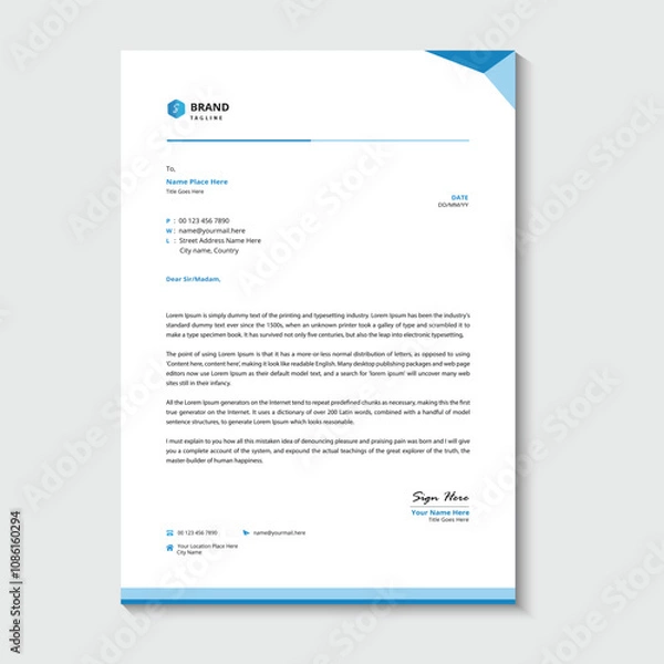 Fototapeta Professional creative letterhead design