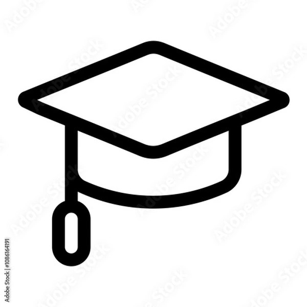 Fototapeta graduation cap icon