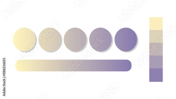 Obraz Abstract gradient background with Yellow and Purple color palette. Abstract illustration with gradient blur design. Blurred colored abstract background. Colorful gradient. Vector illustration