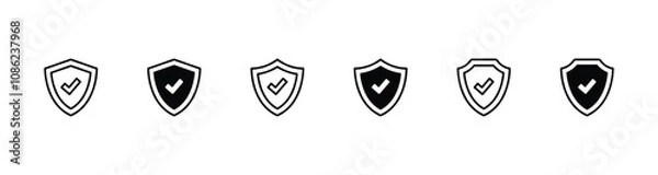 Fototapeta Shield icon vector. shield symbol icon