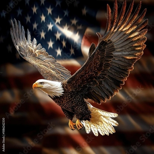 Fototapeta 4th independence day symbol of freedom and strength
