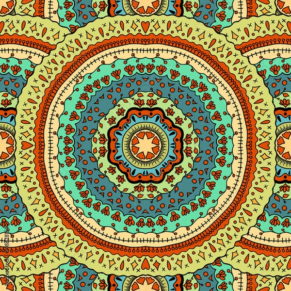 Fototapeta round seamless pattern