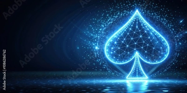 Obraz Abstract glowing spade background perfect for design projects, abstract, glowing, spade, background, pattern, texture, illuminated