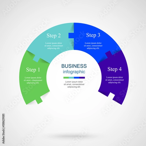Fototapeta Vector infographic template