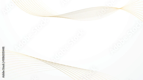 Obraz abstract white background luxury golden line wallpaper