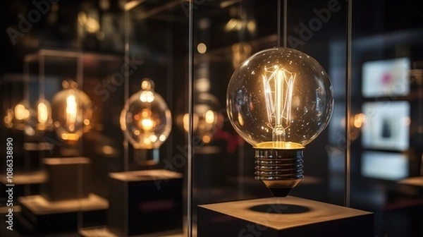 Fototapeta From the first lightbulb to modern-day smartphones, new innovations have transformed our world.