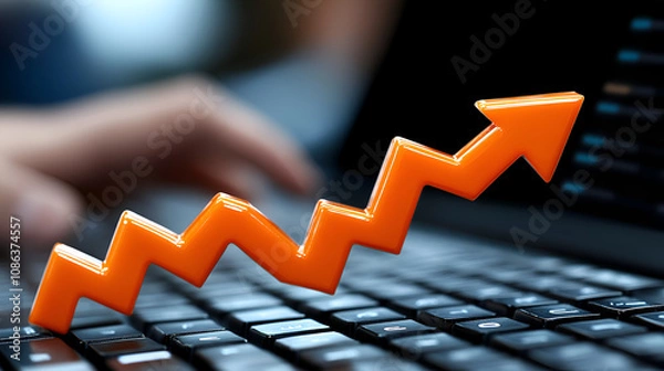 Fototapeta Business Finance Growth Analytics and Data Visualization for Financial Success