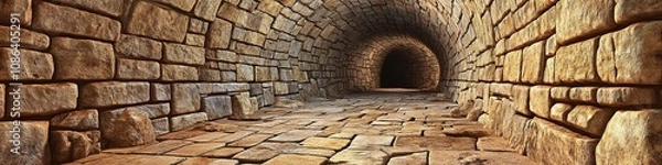 Fototapeta Abstract Marketing Background Featuring a 3D Carpet Wallpaper Design and Tunnel Corridor, Showcasing Luxurious Wall Decoration Elements with Intricate Patterns and Textures, Perfect for Home Wall Deco