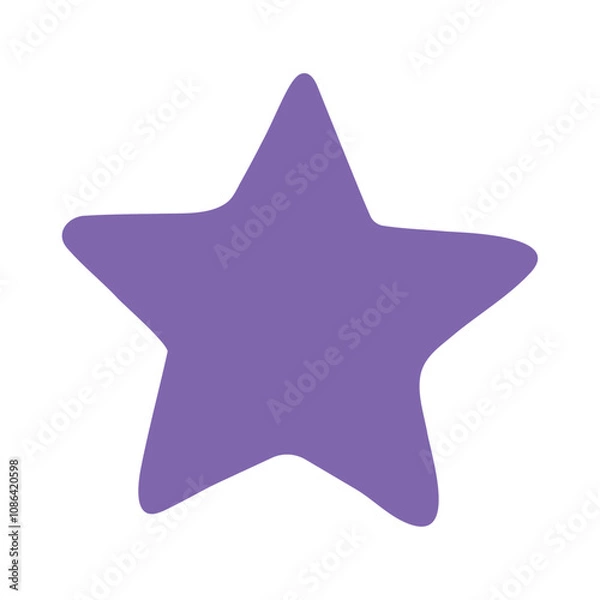 Obraz purple star hand drawn