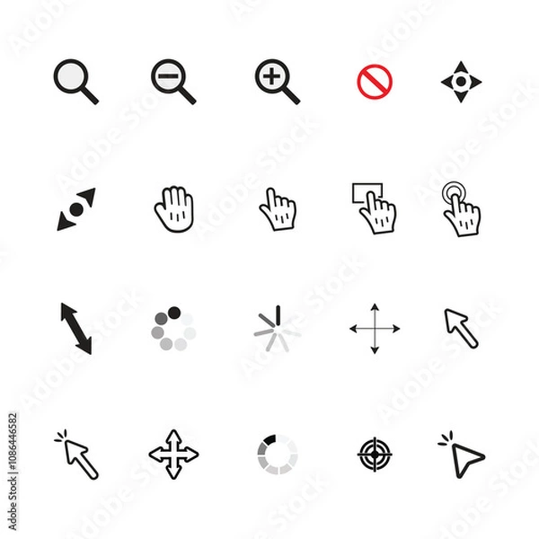 Obraz  Click with Style – Modern Mouse Pointer Icons
