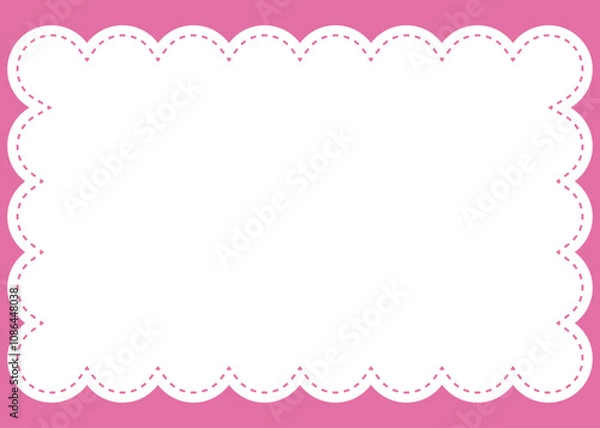 Fototapeta シンプルでかわいいピンクのフレーム