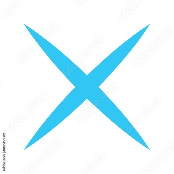 Obraz blue cross geometric shape