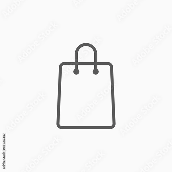 Fototapeta shopping bag icon