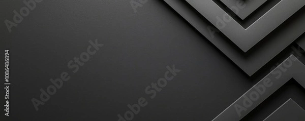 Fototapeta Smooth black gradient background transitioning seamlessly from deep black to anthracite gray, evoking a feeling of calmness and focus