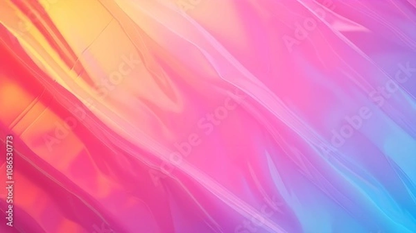 Obraz Abstract fluid iridescent holographic curved gradient in motion colorful gradient design on black background